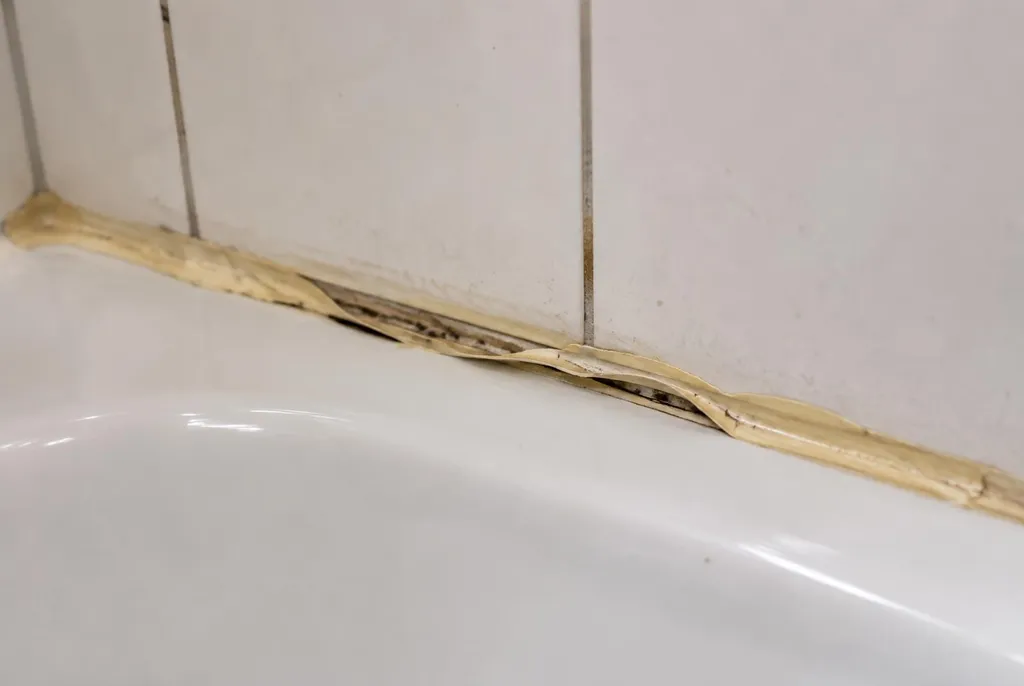 Kitbedrijf Werkhoven – loslatende kit naast het bad